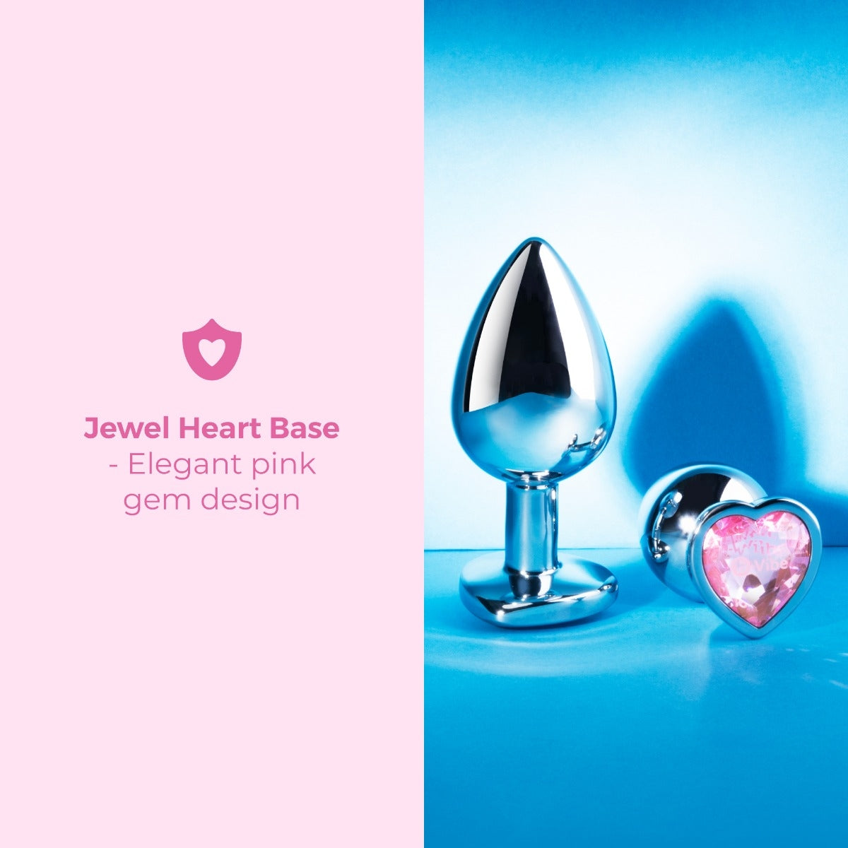 Viben Cheeky Charms Silver Heart Butt Plug