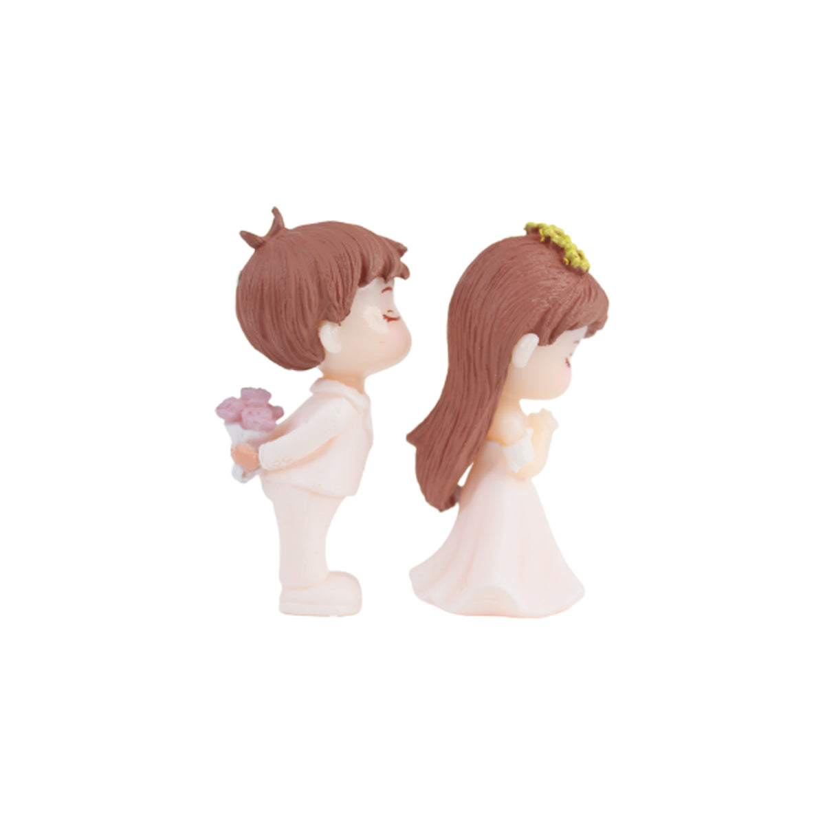 Surpring couple -1 (White)( Miniature toys , cake toppers , small figuine, Valentine couple)