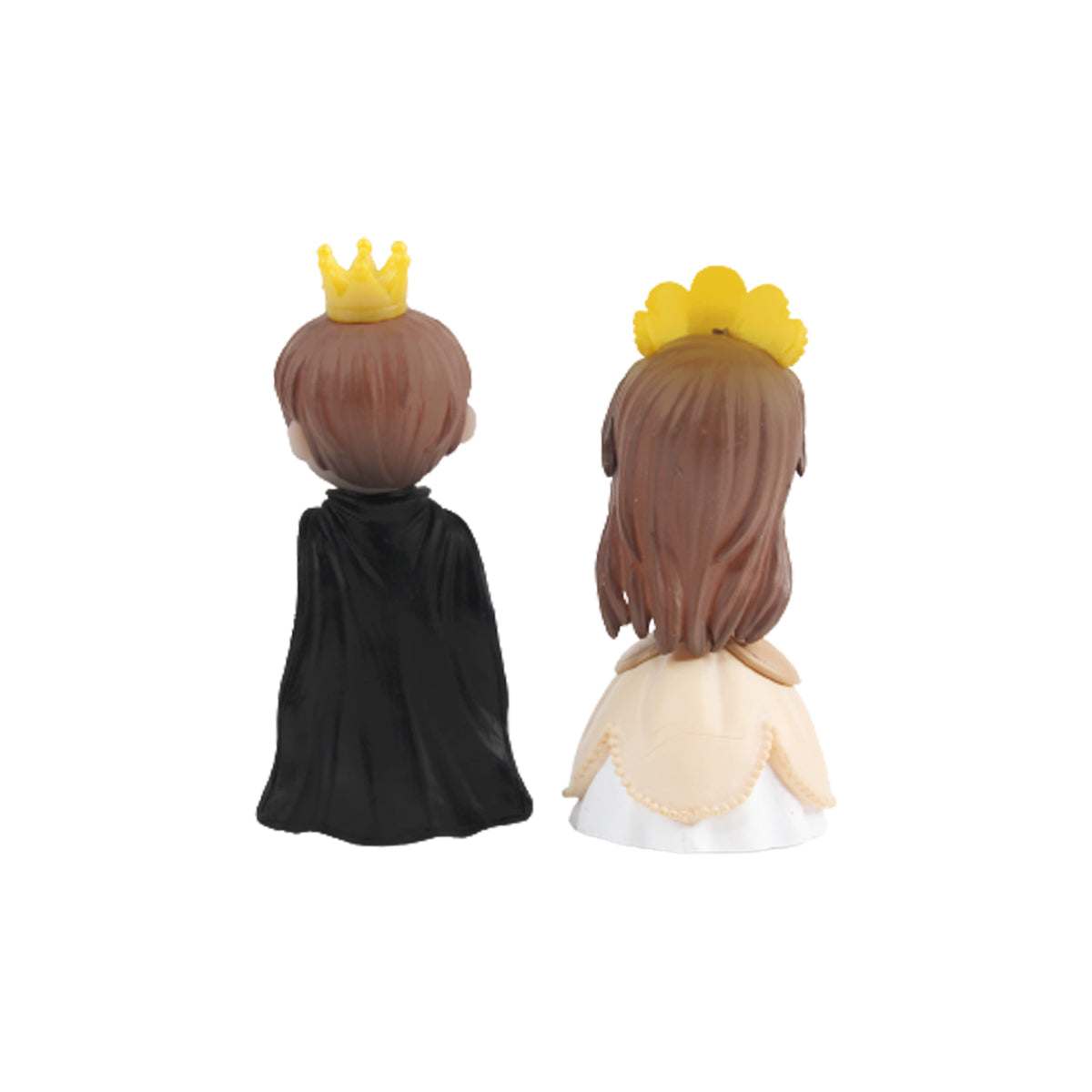 Cute King and Queen Couple Miniature Set of 2 | Fairy Garden Accessory| Doll House Accessory| Bonsai Tray Garden| Shelf Decor| Showpiece- 0.8x0.9x2.1 inch