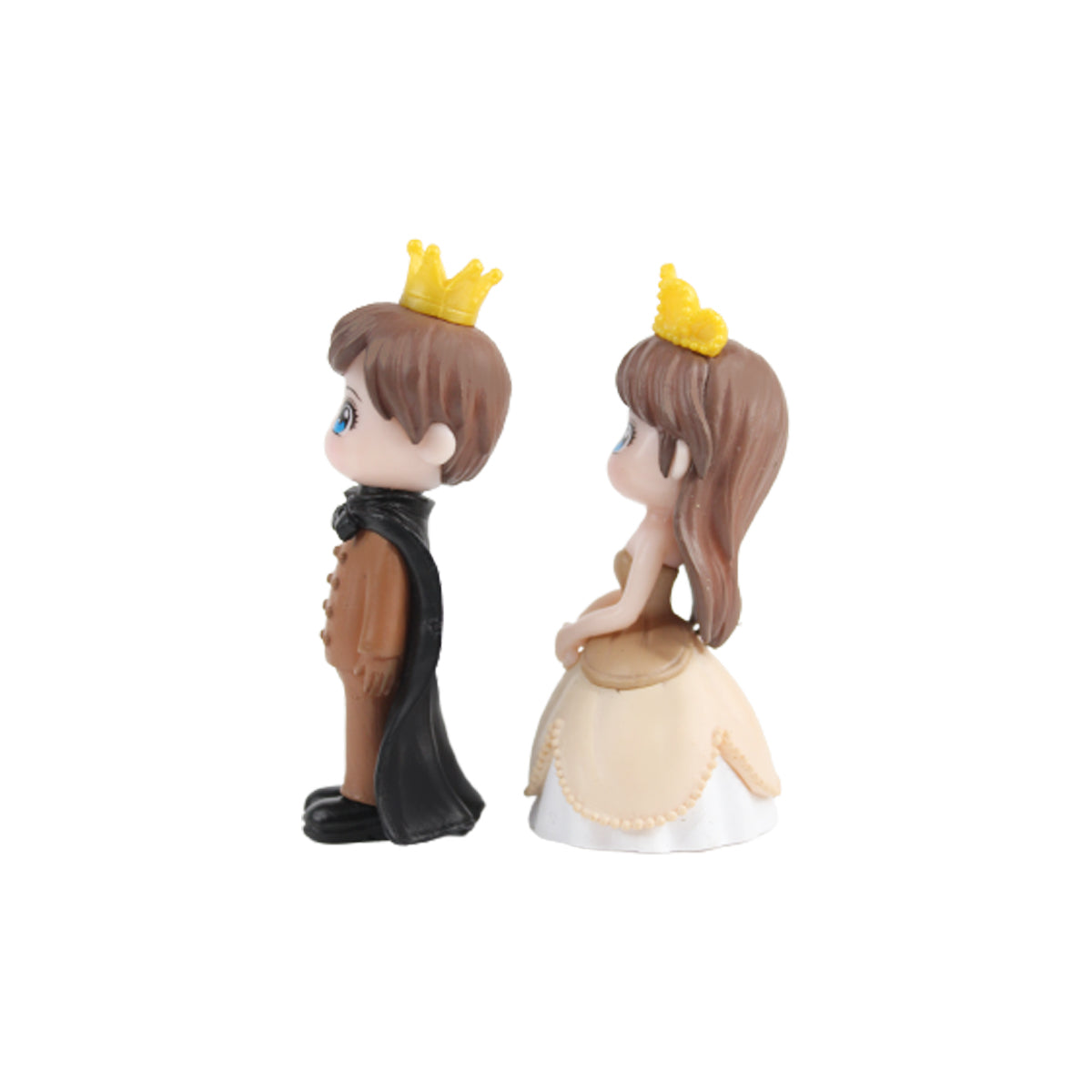 Cute King and Queen Couple Miniature Set of 2 | Fairy Garden Accessory| Doll House Accessory| Bonsai Tray Garden| Shelf Decor| Showpiece- 0.8x0.9x2.1 inch