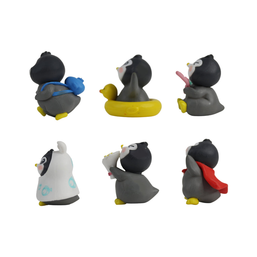 Cute Pengiun (set of 6)( Miniature toys , cake toppers , small figuine, Valentine couple)