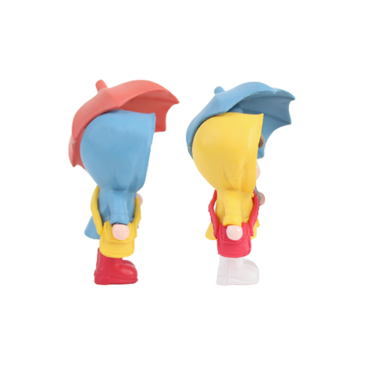 Open umbrella Holding couple-1 ( Miniature toys , cake toppers , small figuine, Valentine couple)