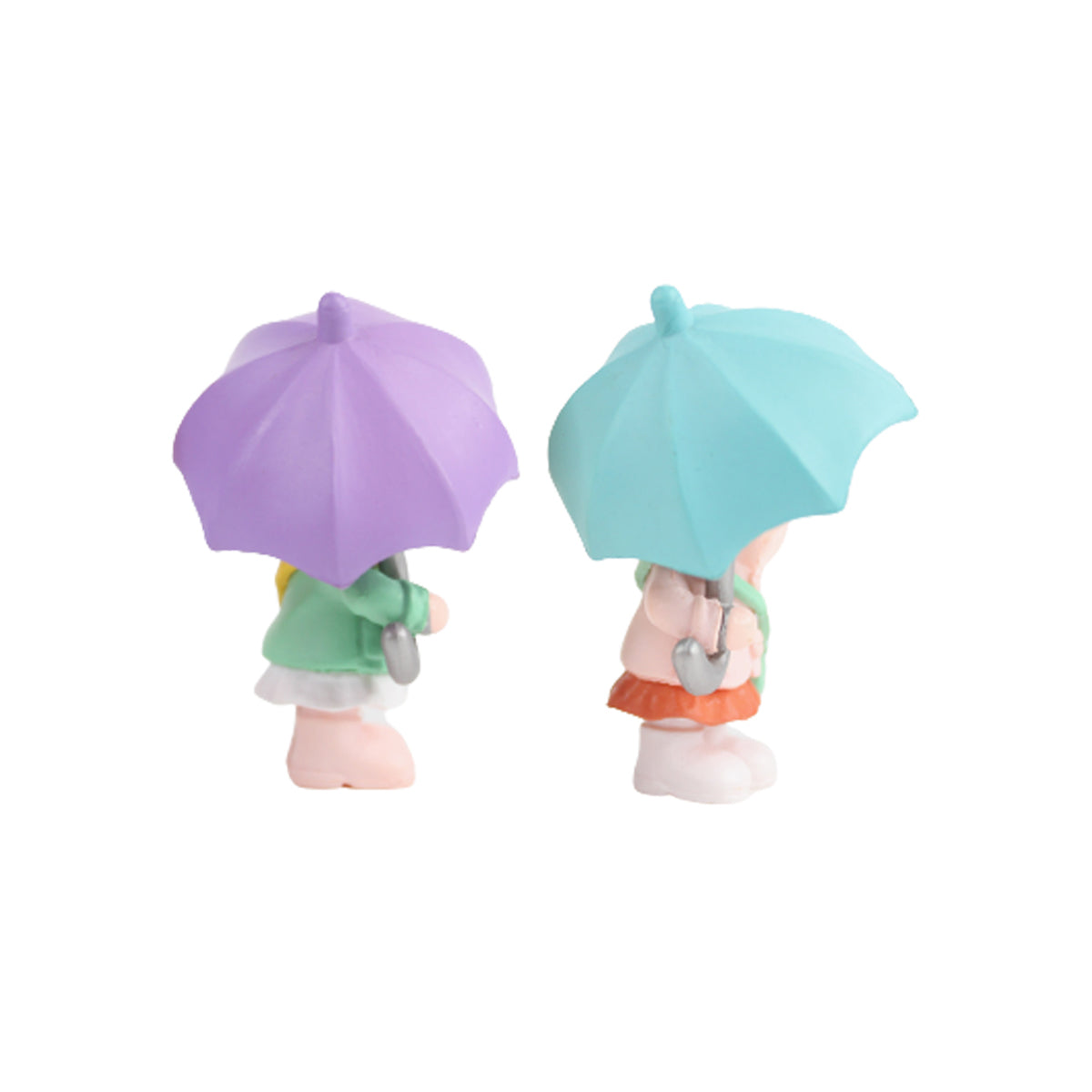 Open umbrella Holding couple-2( Miniature toys , cake toppers , small figuine, Valentine couple)
