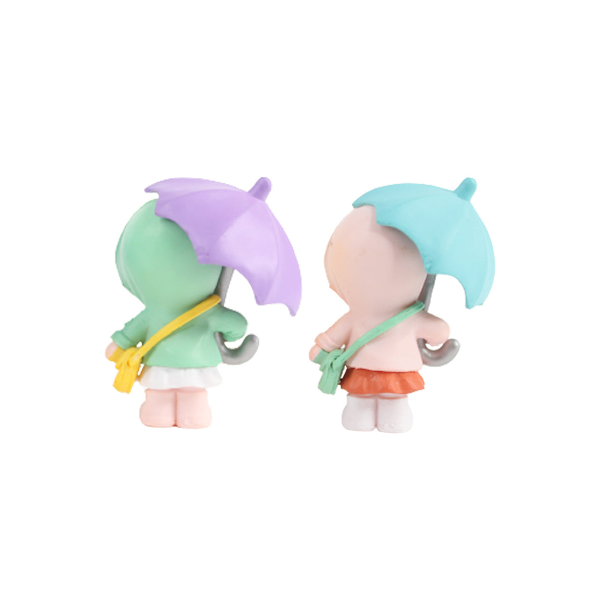Open umbrella Holding couple-2( Miniature toys , cake toppers , small figuine, Valentine couple)