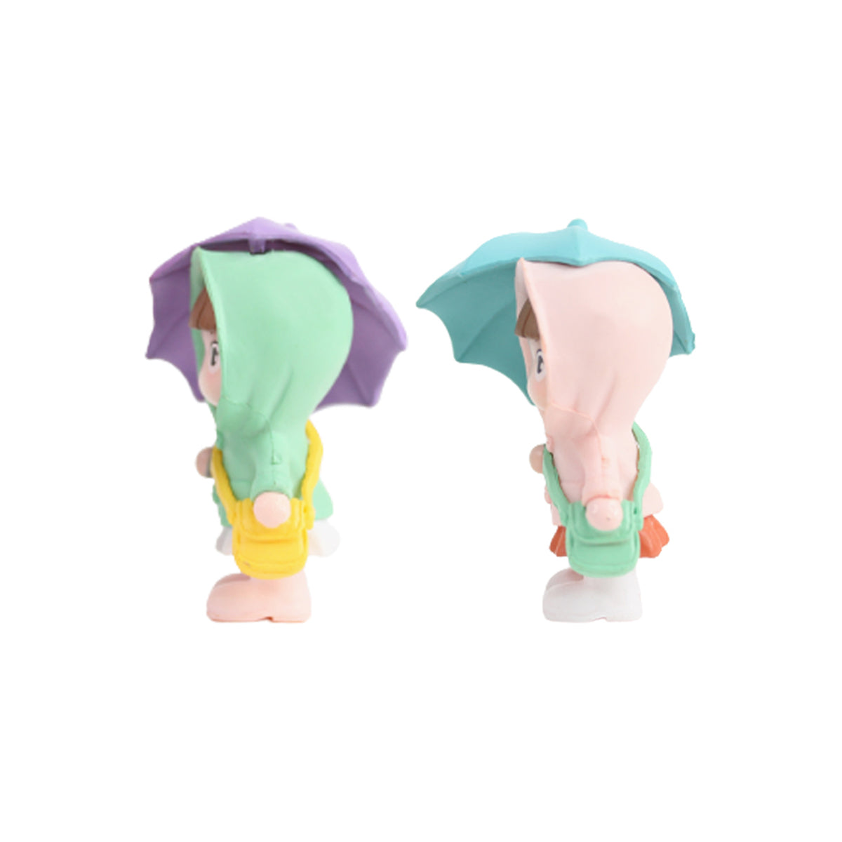 Open umbrella Holding couple-2( Miniature toys , cake toppers , small figuine, Valentine couple)