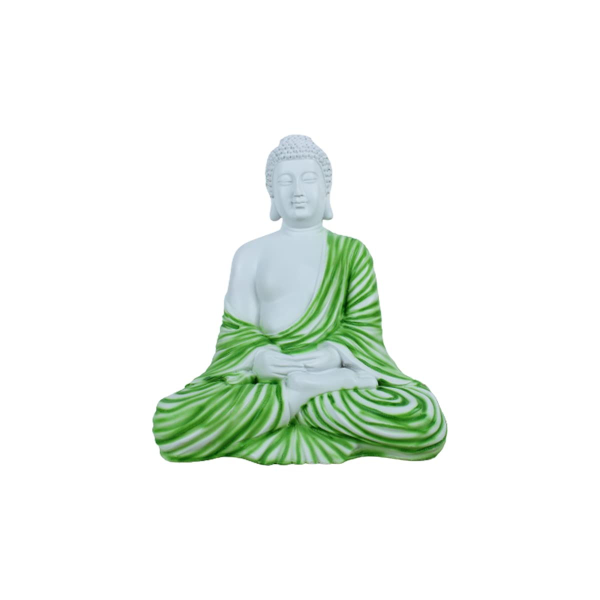 14 inch Buddha Statue for Home and Garden Decoration (Green)