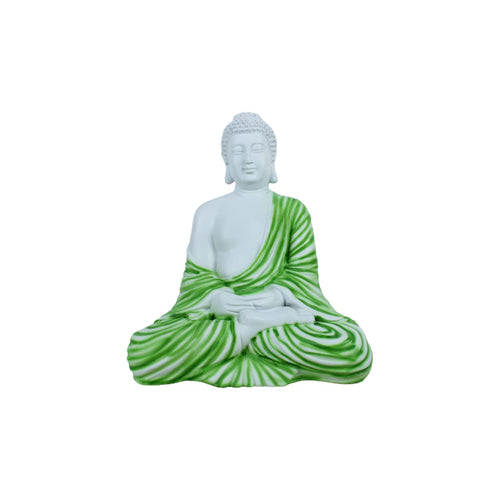 14 inch Buddha Statue for Home and Garden Decoration (Green)
