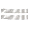 Miniature Toys: Set of 2 Mini Fence Long for Miniature Fairy Garden Toys in white
