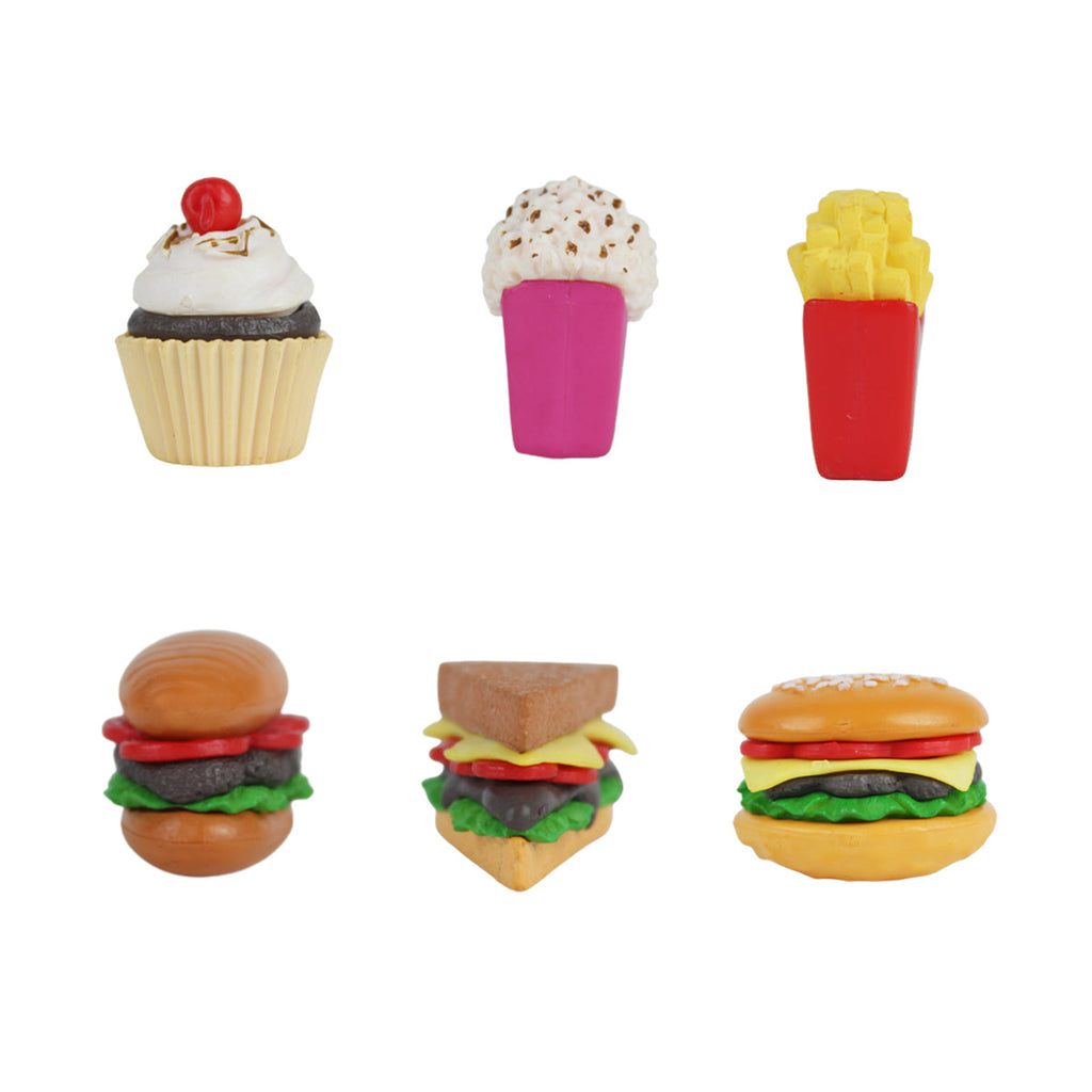 Wonderland ( Set of 6) Miniature toys Fast Food | Doll House Accessories | DIY Craft| Mini Figurines for Display, photoshop,