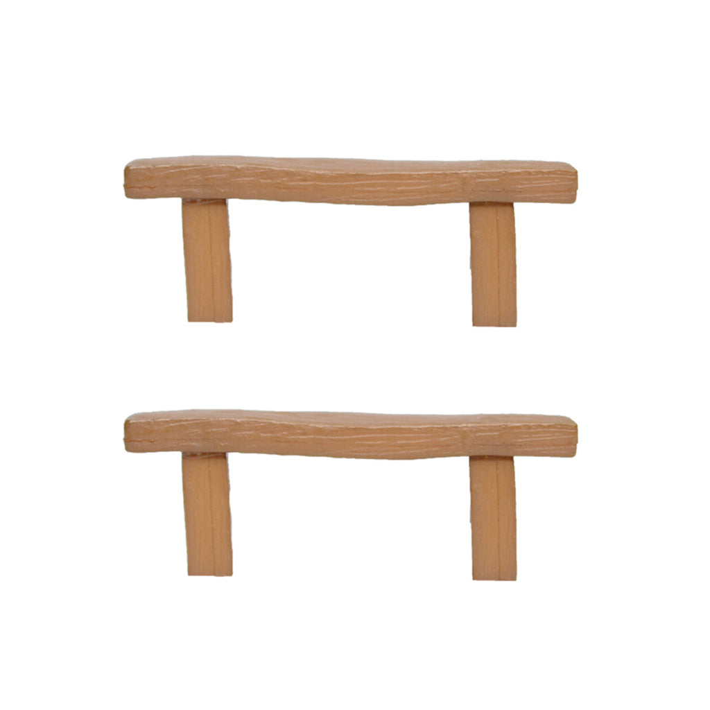 Miniature Toys : (Set of 2) Bench for Fairy Garden Accessories