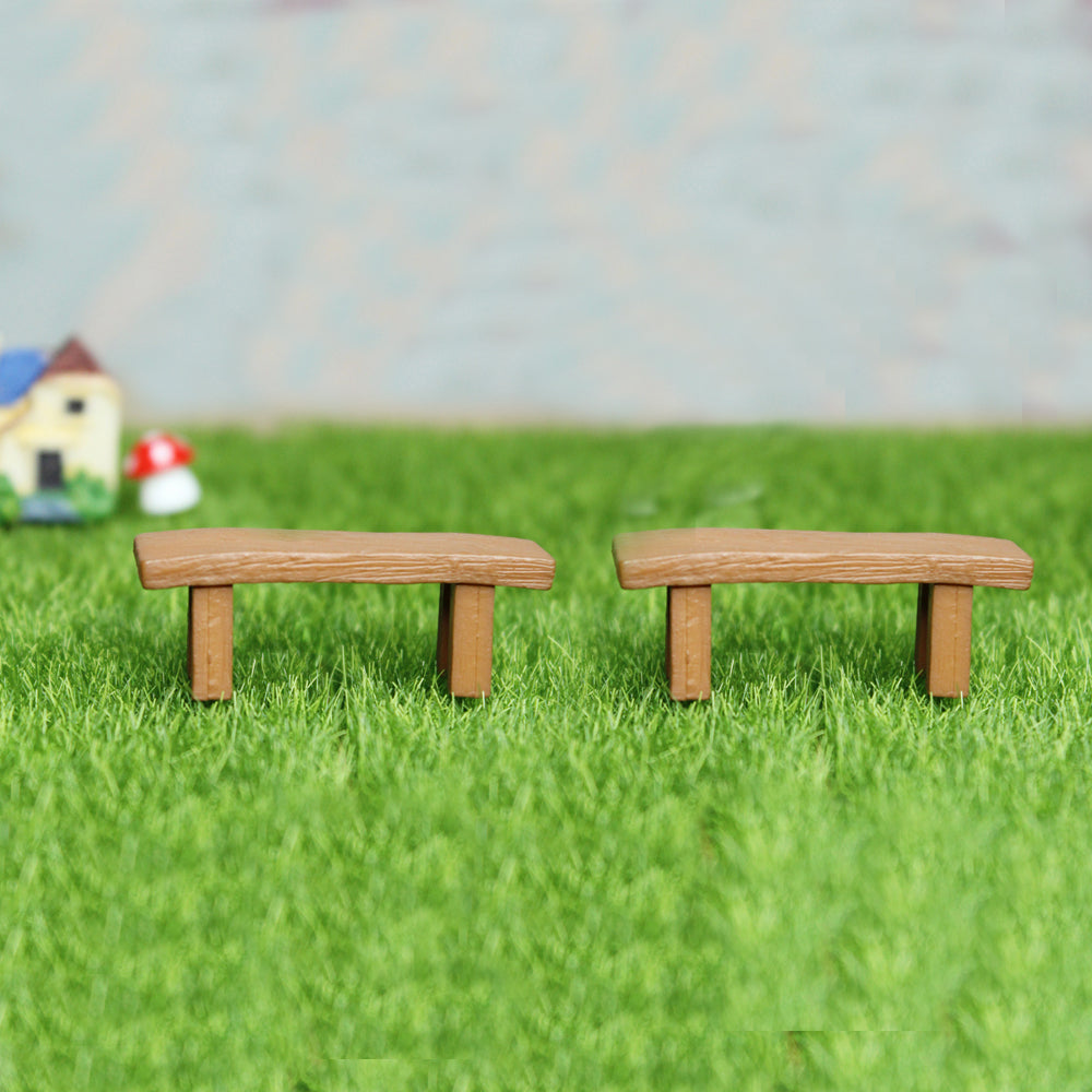 Miniature Toys : (Set of 2) Bench for Fairy Garden Accessories