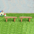 Miniature Toys : (Set of 2) Bench for Fairy Garden Accessories