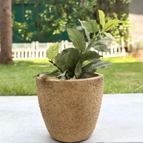Terracotta Pot - Textured Gold Cone Planter - Modern Aesthetic Pot - For Indoor/Outdoor Decor, For Plants, Flowers, And Herbs Gold