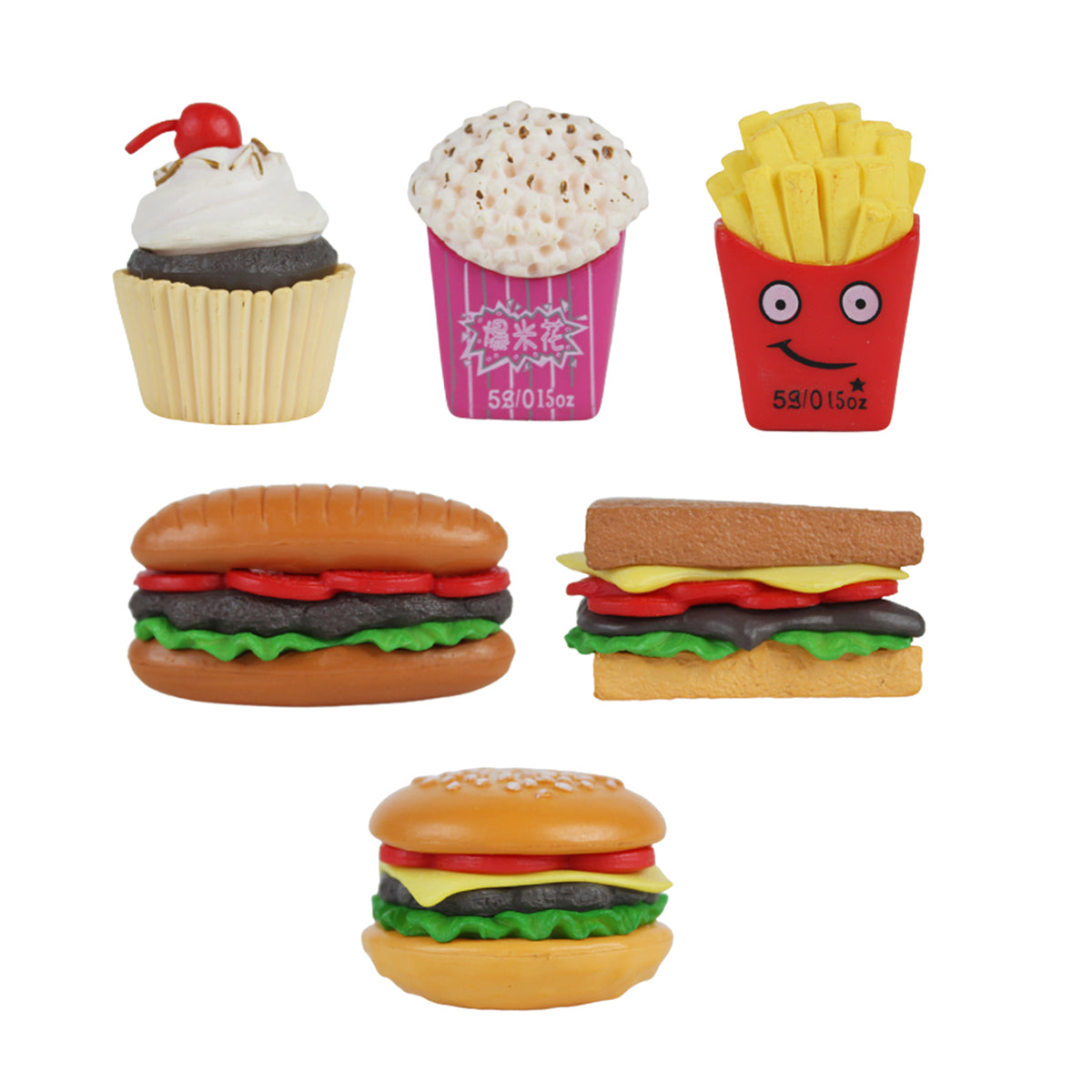 Wonderland ( Set of 6) Miniature toys Fast Food | Doll House Accessories | DIY Craft| Mini Figurines for Display, photoshop,