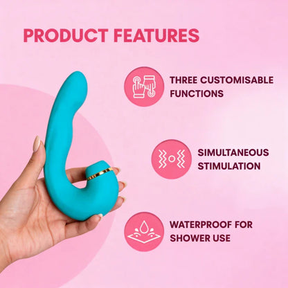 Silicone G-spot Tapping Clitoral Stimulator Vibrator