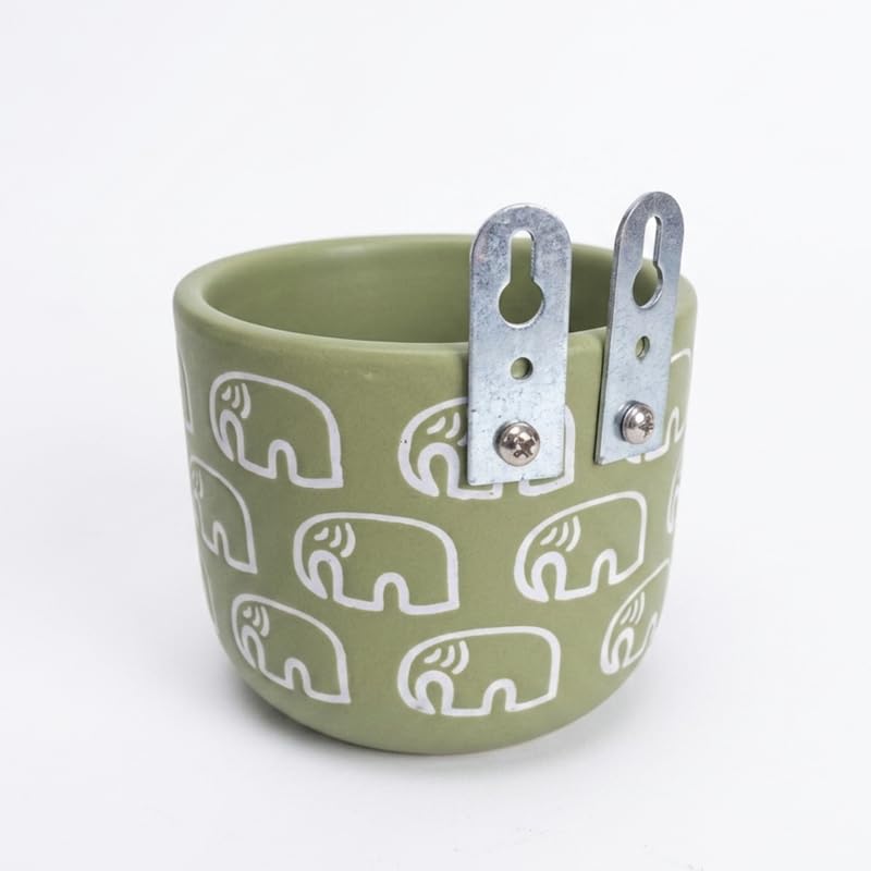 Elephant Parade Wall Planter (Sage Green)-For Indoor/Outdoor Decor, For Plants, Flowers, And Herbs(plant not imcluded)