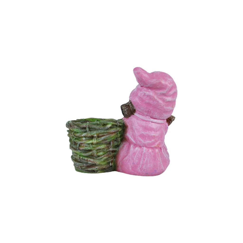 Girl with Pot for Indoor and Outdoor Decor (Pink)