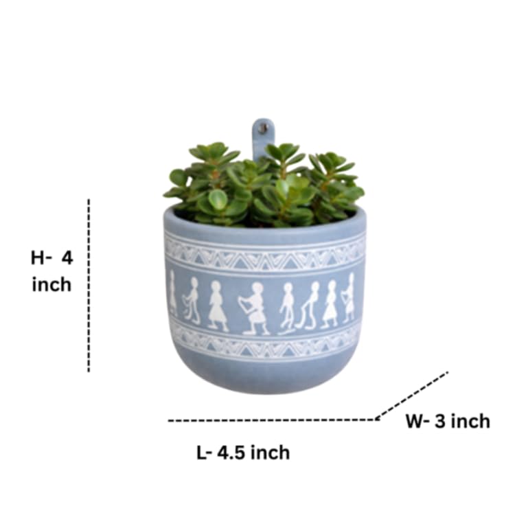 Blue Wall Planter-Hanging Planter-Cute Plant Pot - For Indoor/Outdoor Decor, For Plants, Flowers, And Herbs