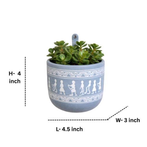 Blue Wall Planter-Hanging Planter-Cute Plant Pot - For Indoor/Outdoor Decor, For Plants, Flowers, And Herbs