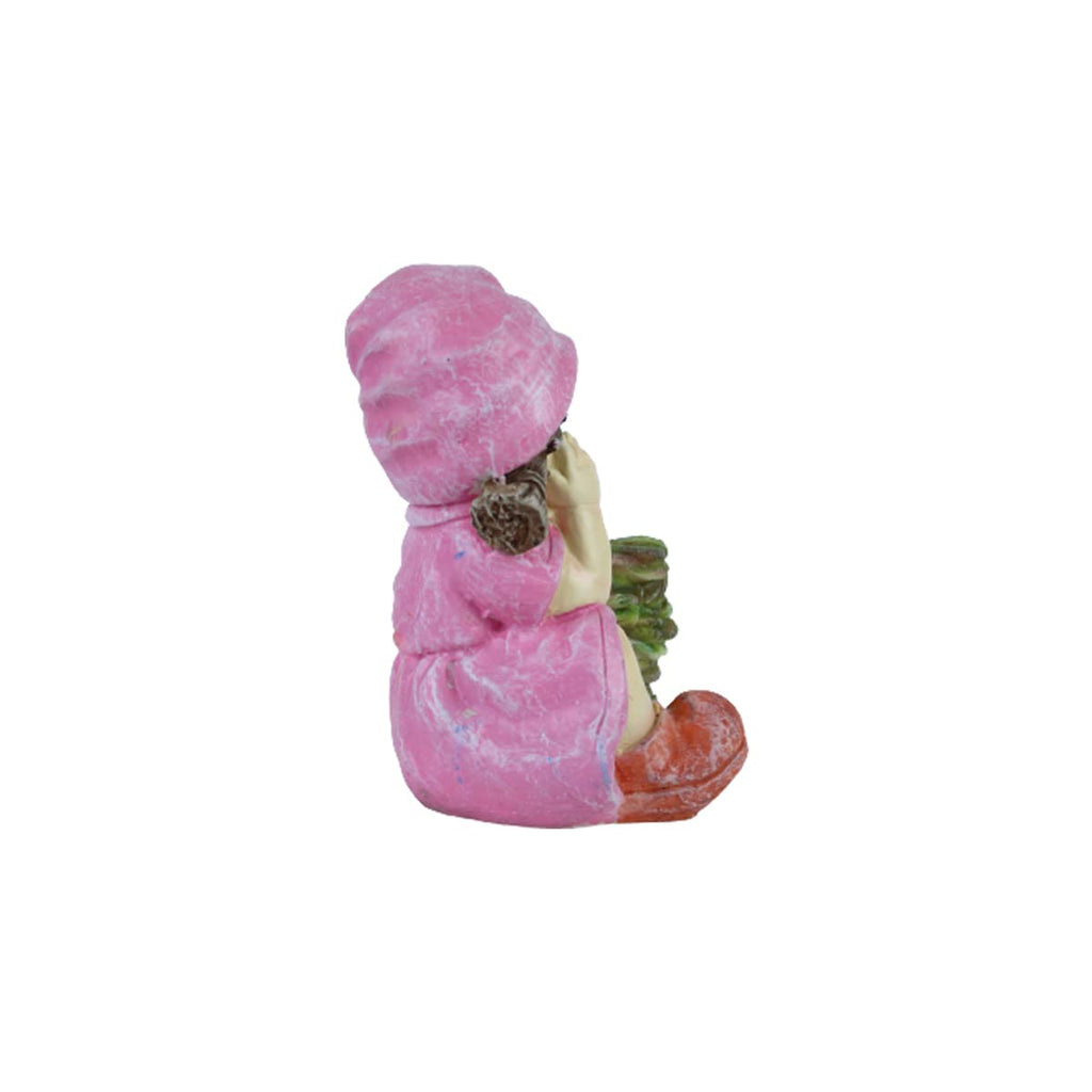 Girl with Pot for Indoor and Outdoor Decor (Pink)
