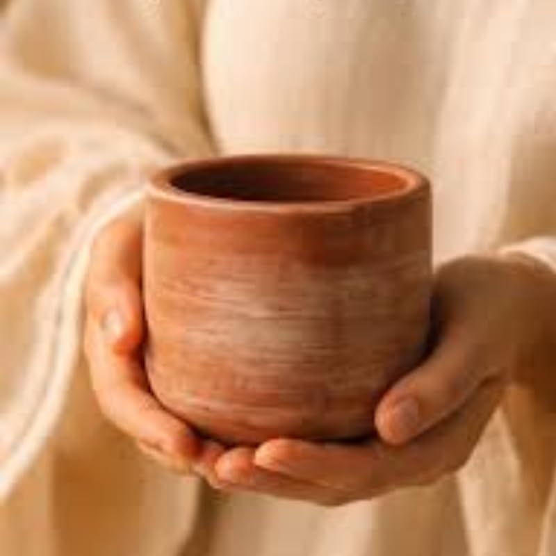 4 Inch Handcrafted Rustic Terracotta Planter - Aged Whitewash Cylinder Pot for Succulents, Herbs, and Indoor Plants