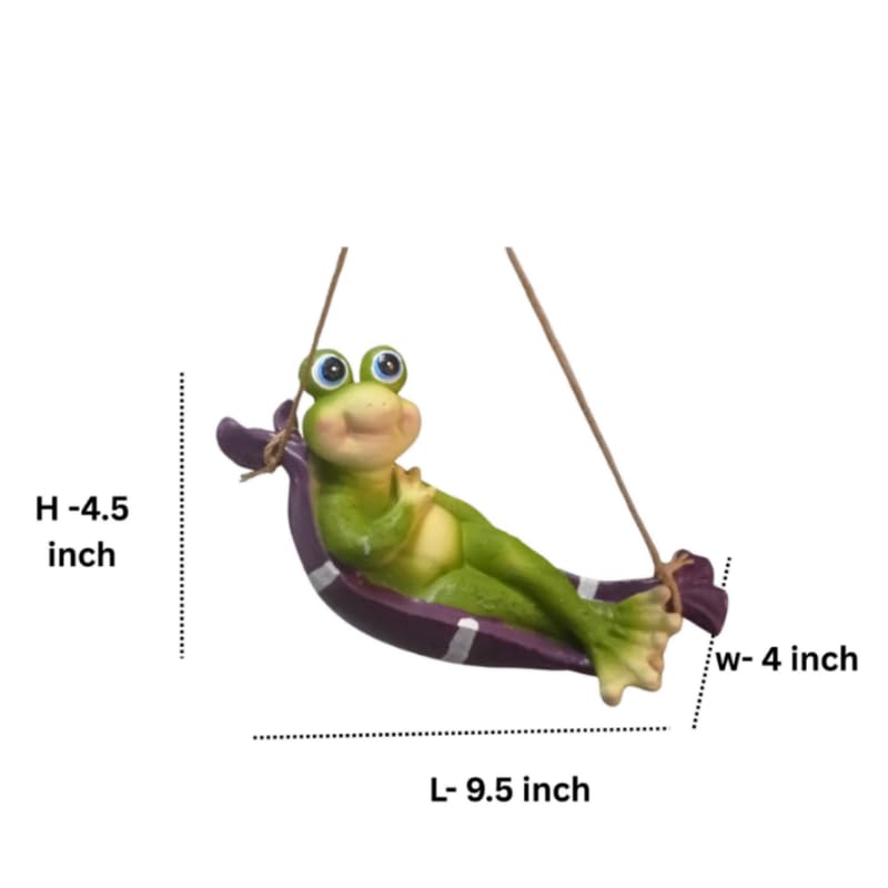 Frog on Hammock - Cheerful Garden & Indoor Hanging Décor