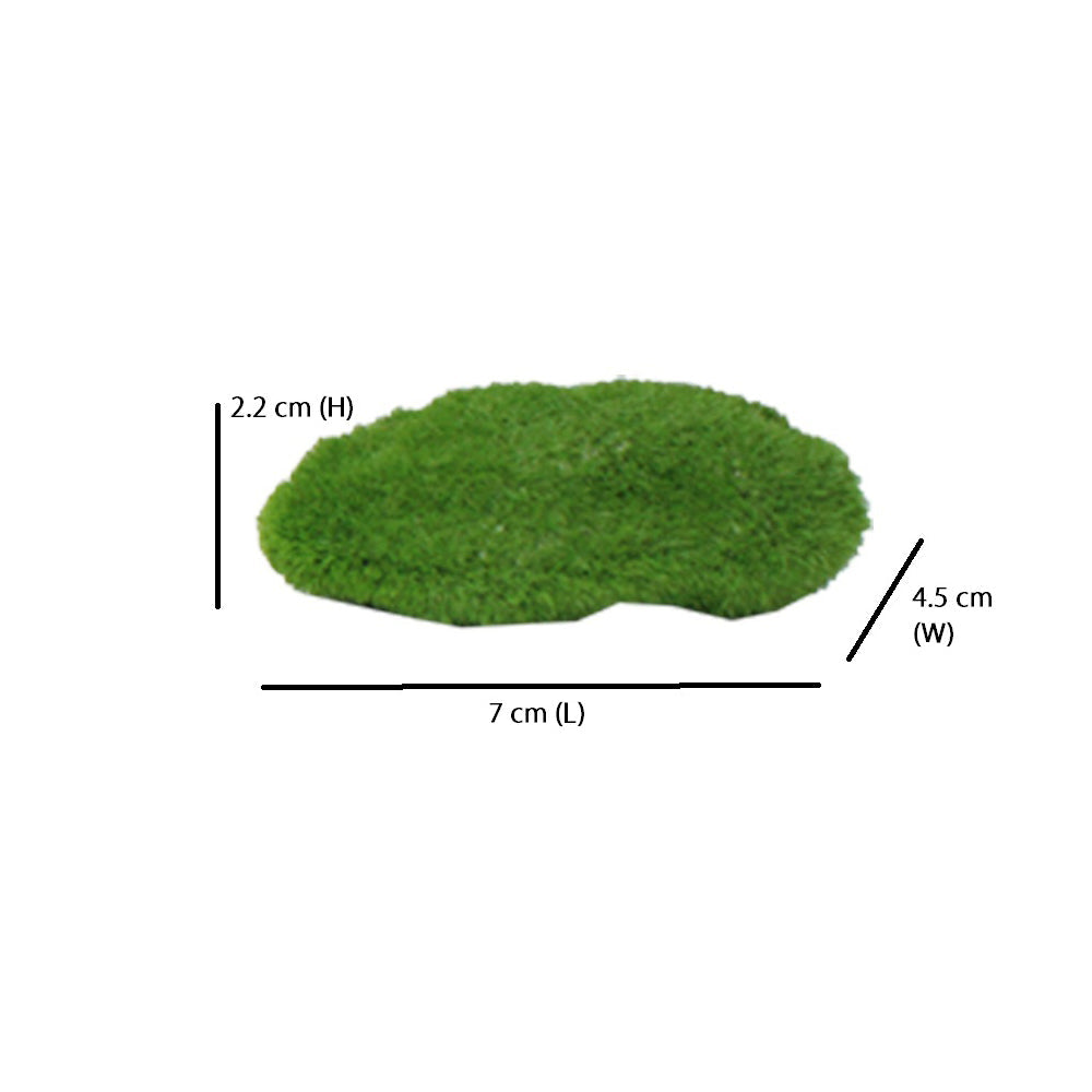 Miniature Toys:  (Set of 4) Small Moss Green Stone