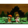 Imported Miniatures (Set of 1) Two Girls Sitting|Miniature Figurine| Shelf Decor | Resin Home Decor | Gift Items