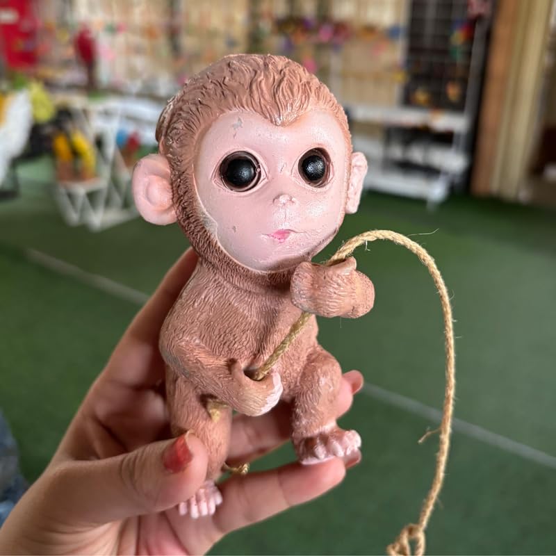 Cute Hanging Garden Ornaments - Climbing Monkey & FoxTree Hugger (Set of 2)