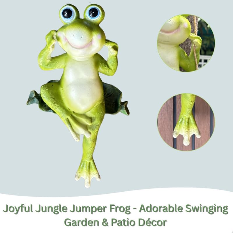 Joyful Jungle Jumper Frog - Adorable Swinging Garden & Patio Décor