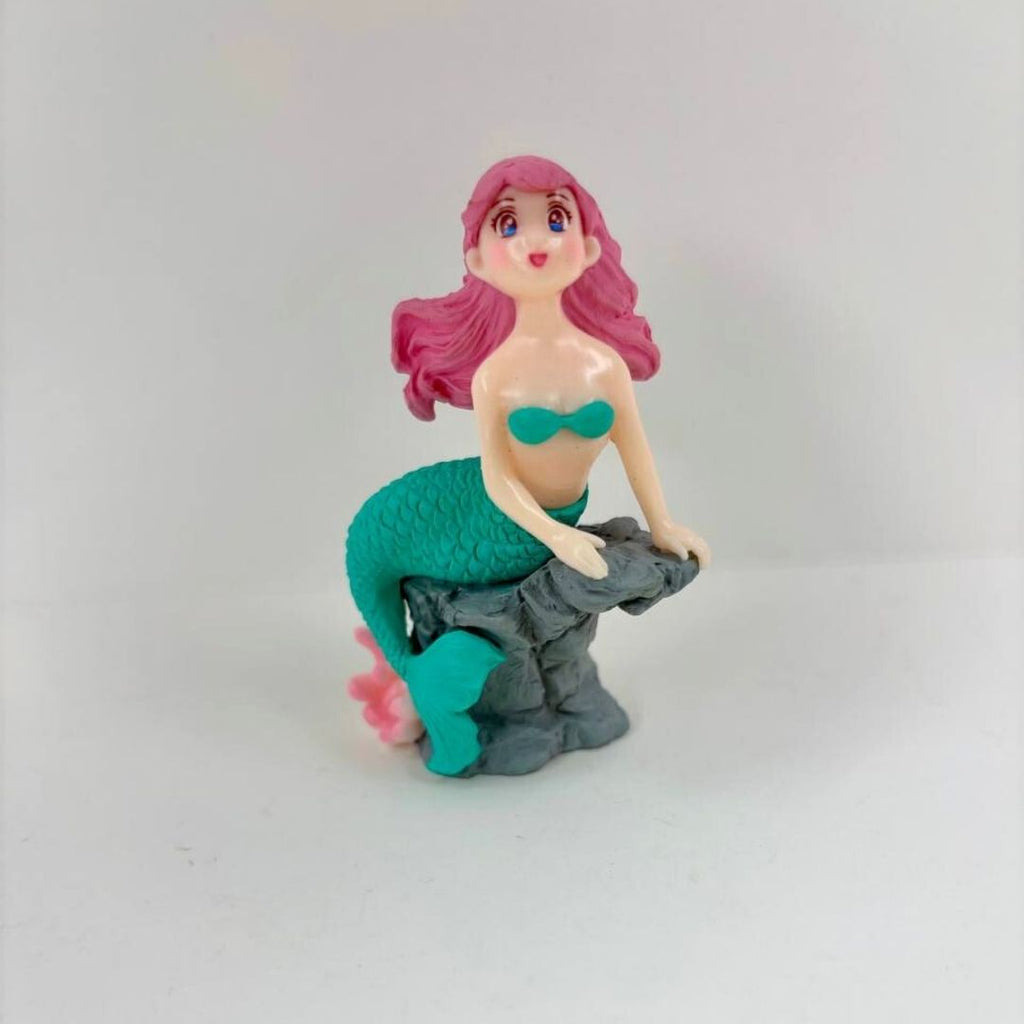 Wonderland 4-Pack Miniature Mermaid Figurines Set - Colorful Resin Decor for Fairy Garden, Dollhouse, and Terrariums