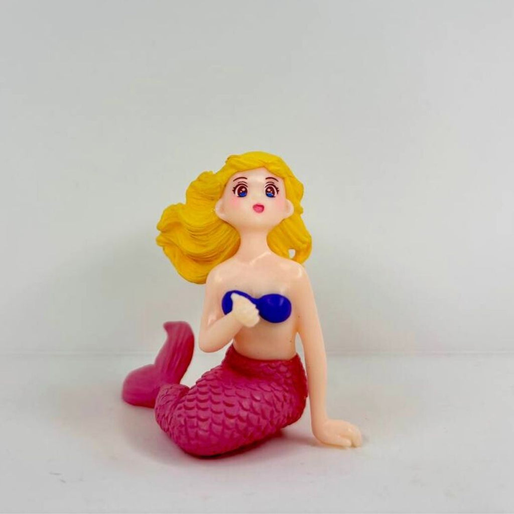 Wonderland 4-Pack Miniature Mermaid Figurines Set - Colorful Resin Decor for Fairy Garden, Dollhouse, and Terrariums