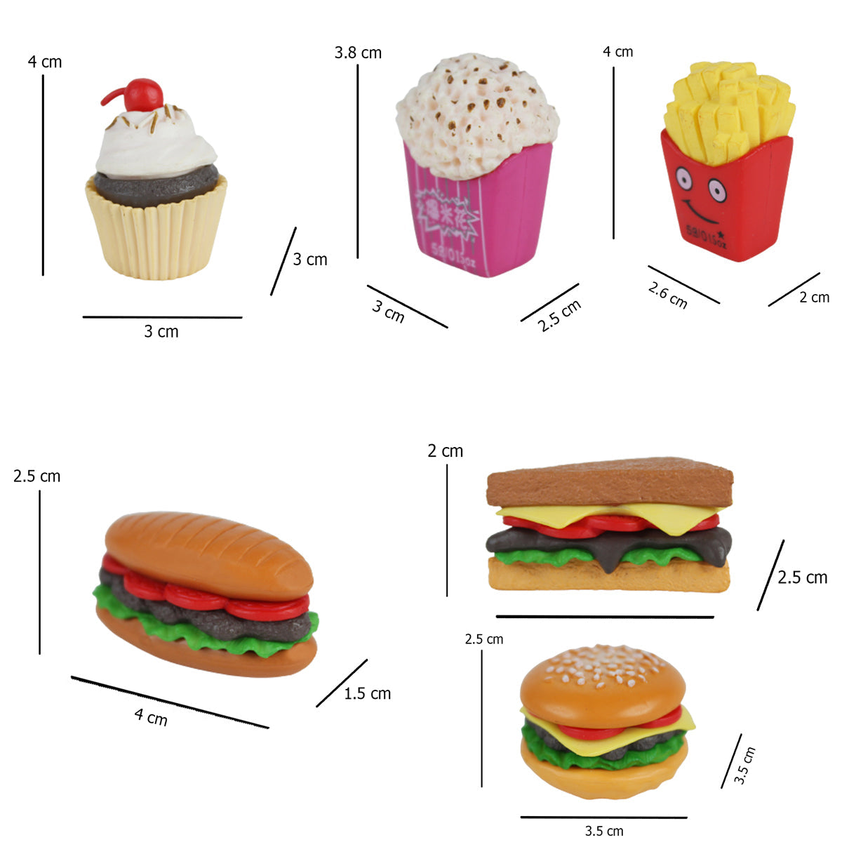Wonderland ( Set of 6) Miniature toys Fast Food | Doll House Accessories | DIY Craft| Mini Figurines for Display, photoshop,