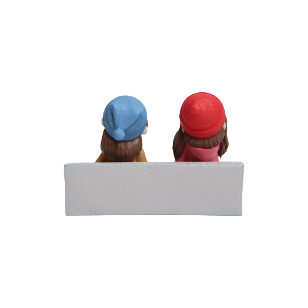 Wonderland Two Sister on Stairs|Miniature Figurine| Shelf Décor | Resin Home décor | Gift Items