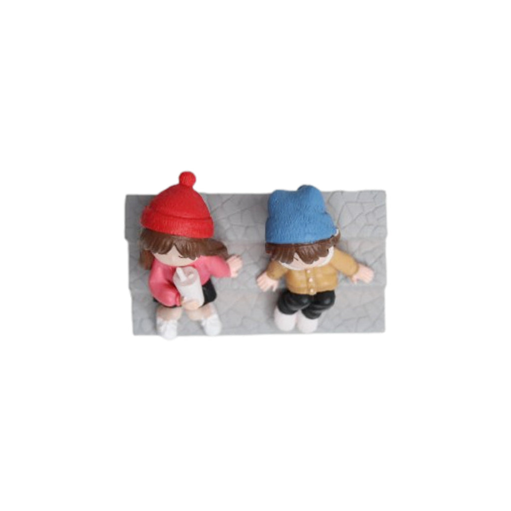 Wonderland Two Sister on Stairs|Miniature Figurine| Shelf Décor | Resin Home décor | Gift Items