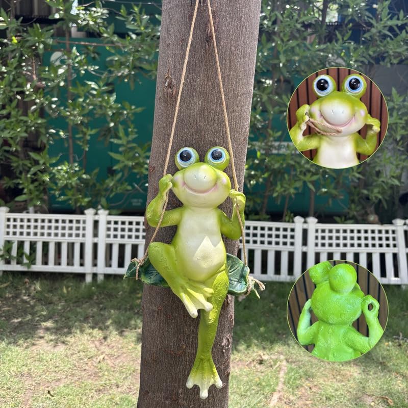 Joyful Jungle Jumper Frog - Adorable Swinging Garden & Patio Décor