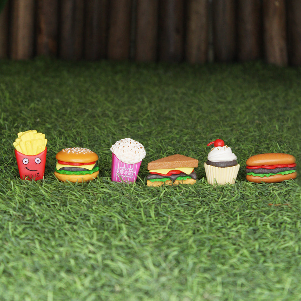 Wonderland ( Set of 6) Miniature toys Fast Food | Doll House Accessories | DIY Craft| Mini Figurines for Display, photoshop,
