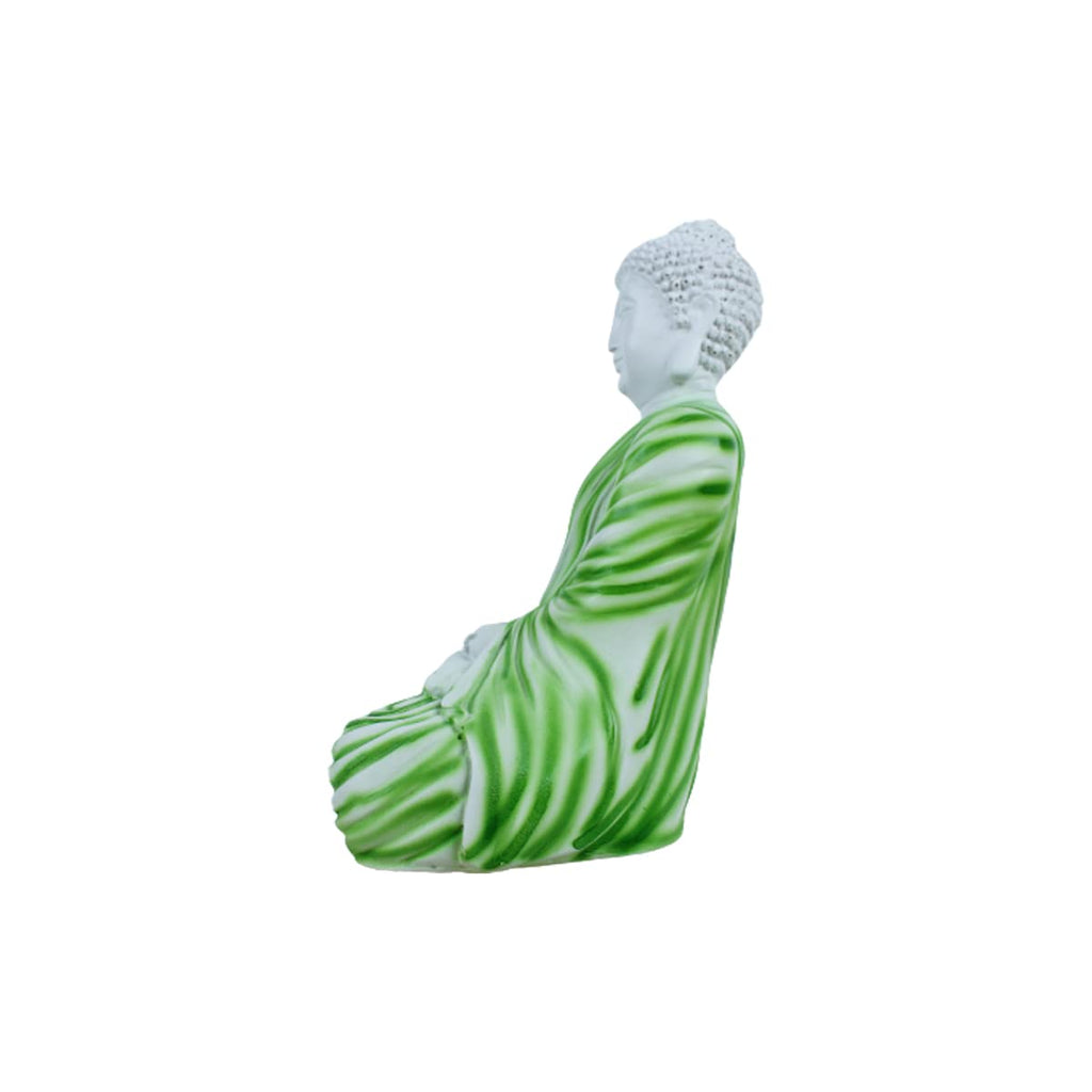 14 inch Buddha Statue for Home and Garden Decoration (Green)