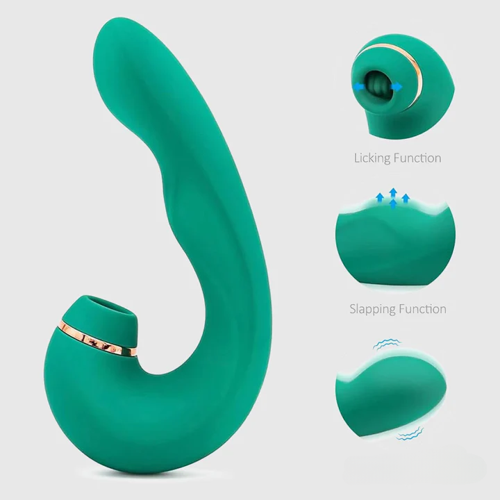 Silicone G-spot Tapping Clitoral Stimulator Vibrator