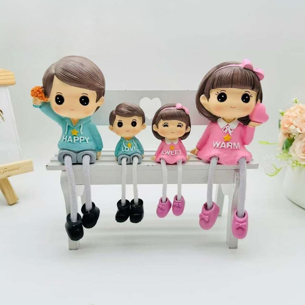 Hanging Legs Family Showpiece with Bouque