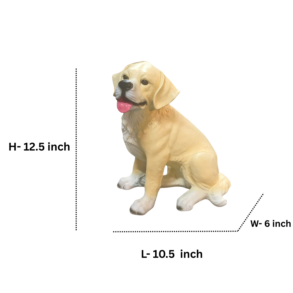 Artificial Real Looking Dog Resin Garden Decoration