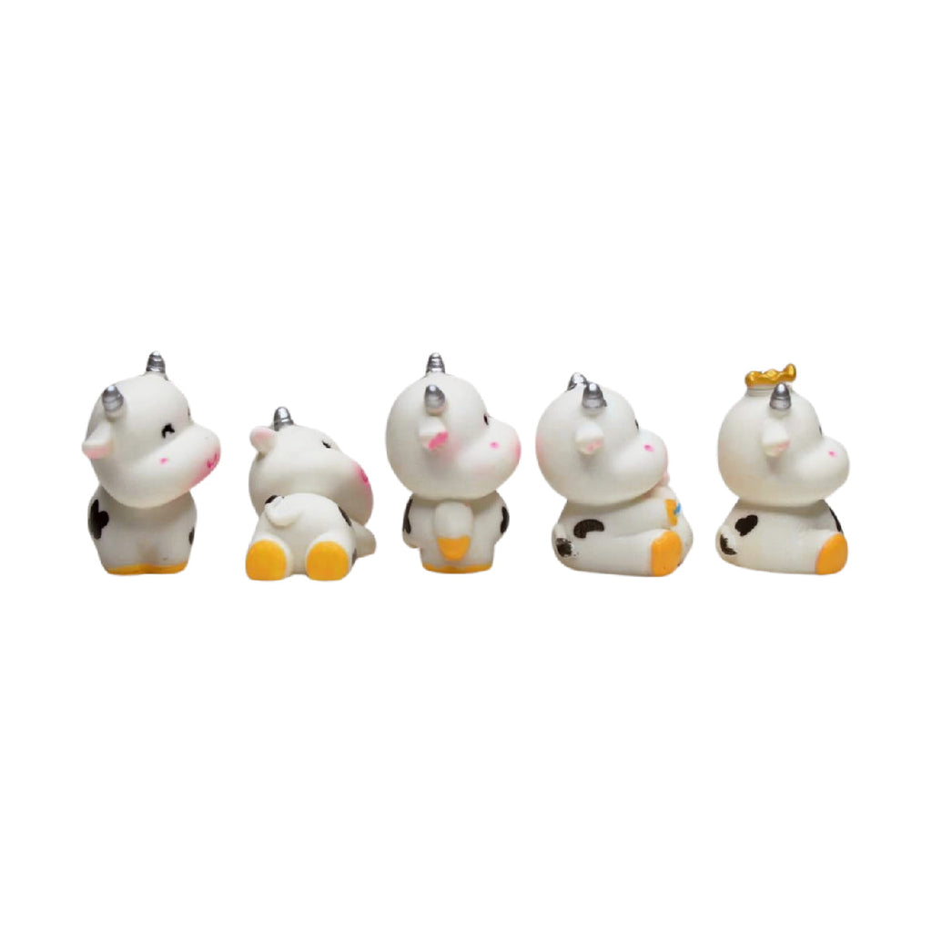 imported miniatures ( pack of 5) cows | Shelf Décor | Miniature Figurine| Shelf Décor | Resin Home décor | Gift Items| Fairy Garden Accessories | Doll House Accessories