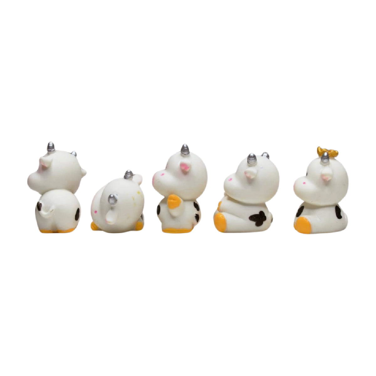 imported miniatures ( pack of 5) cows | Shelf Décor | Miniature Figurine| Shelf Décor | Resin Home décor | Gift Items| Fairy Garden Accessories | Doll House Accessories