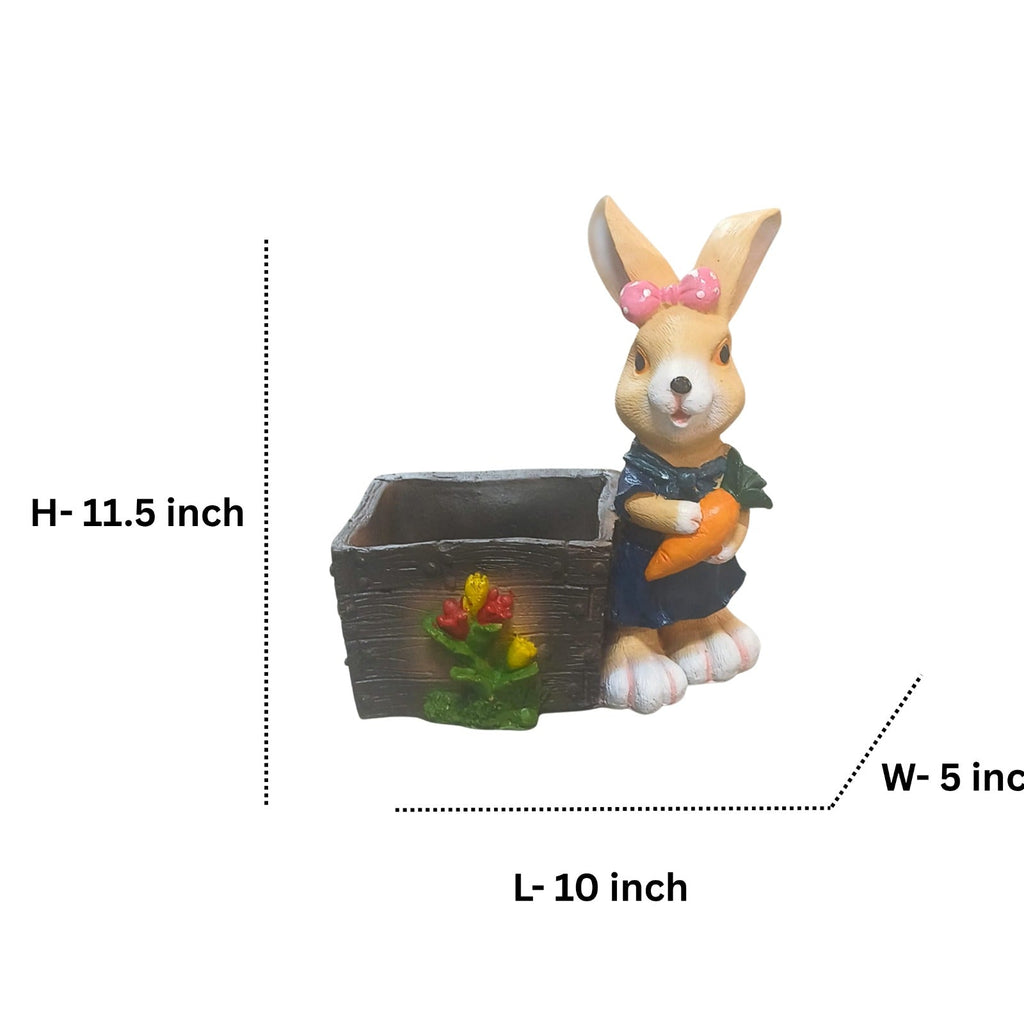 Whimsical Bunny Rabbit Garden Planter