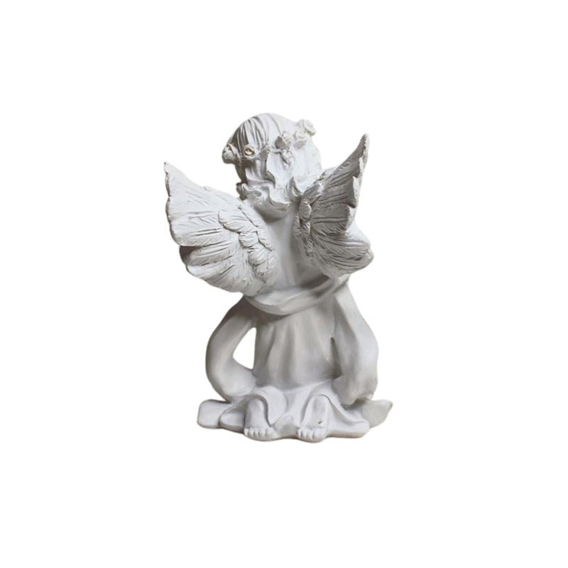 Elegant Kneeling Angel Cherub Statue – Home Decor, and Patio Sculpture