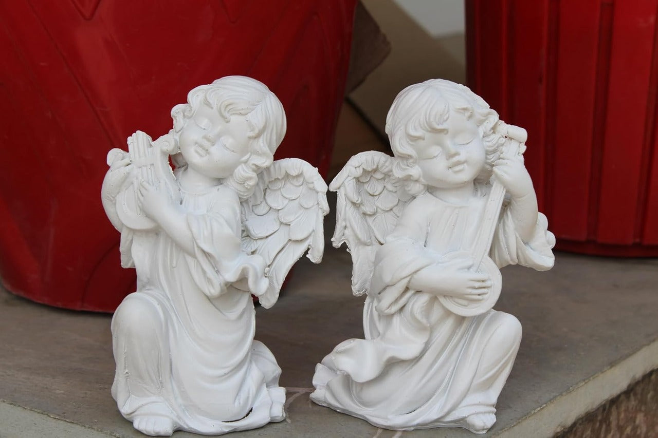 White Angel Set (2 Pieces) – Showpiece For Decoration