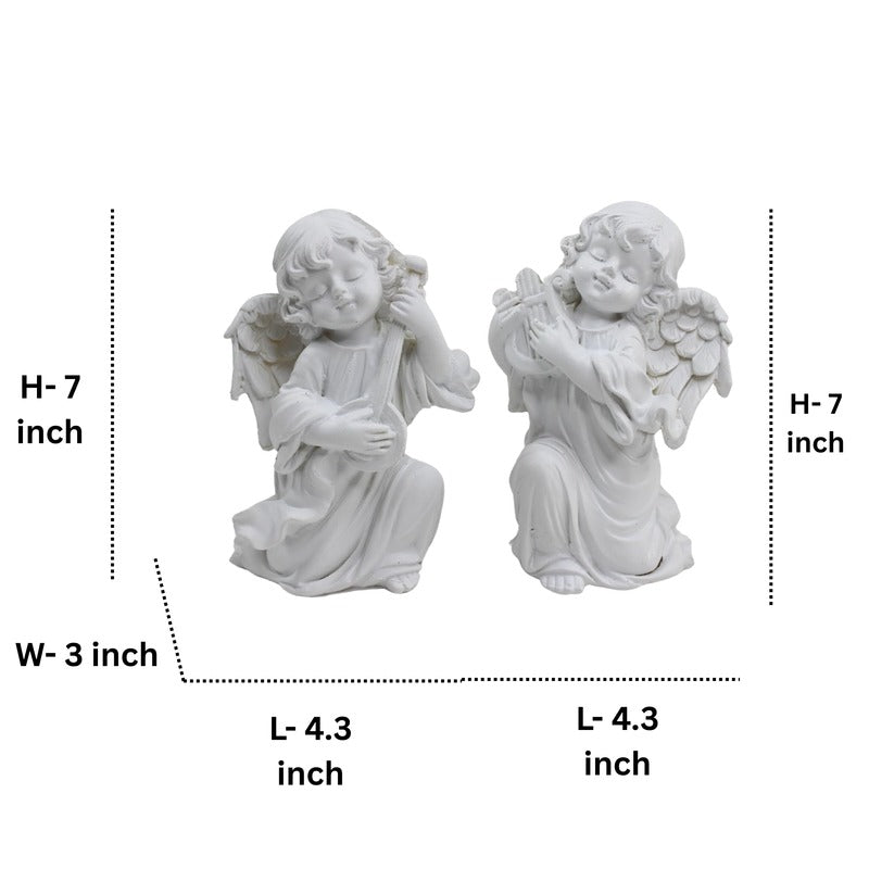 White Angel Set (2 Pieces) – Showpiece For Decoration