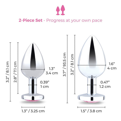 Viben Cheeky Charms Silver Heart Butt Plug