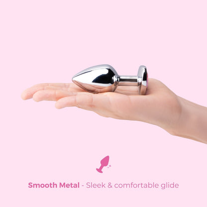 Viben Cheeky Charms Silver Heart Butt Plug
