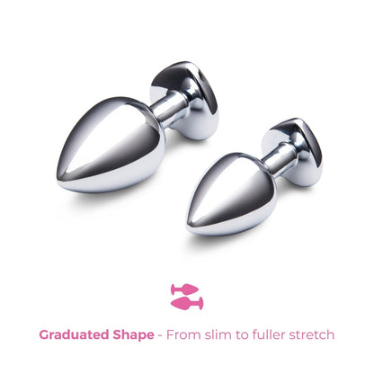 Viben Cheeky Charms Silver Heart Butt Plug